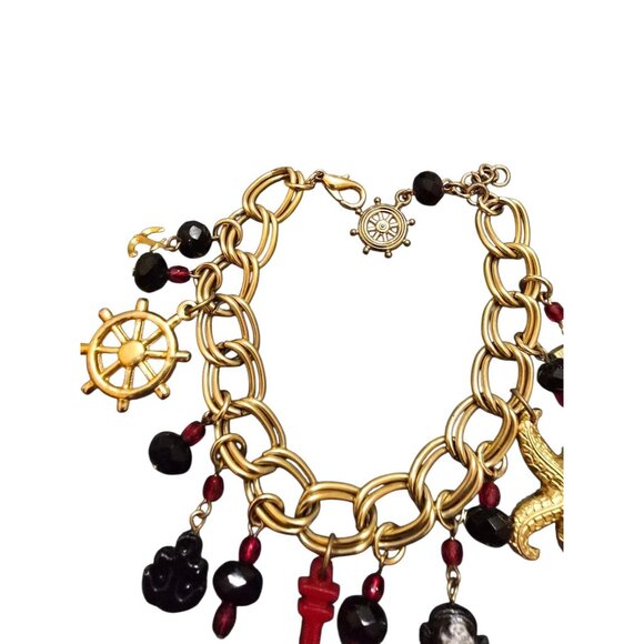 Vintage Nautical/Pirate Charm Bracelet (A8729) - Picture 2 of 5